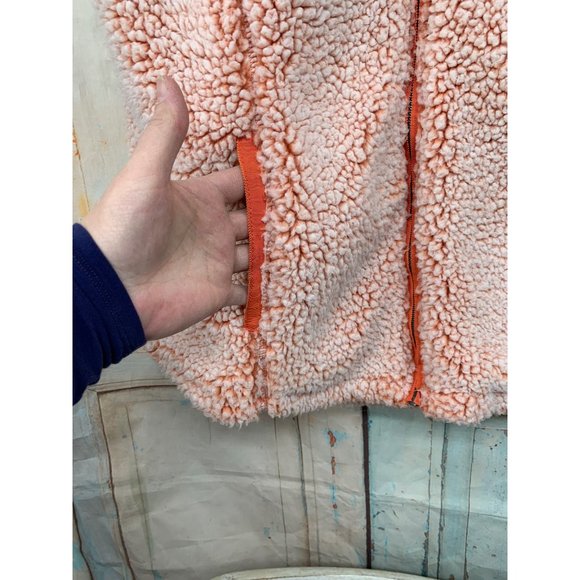 Green Tea Sherpa Vest Large Orange/ White - Picture 2 of 6